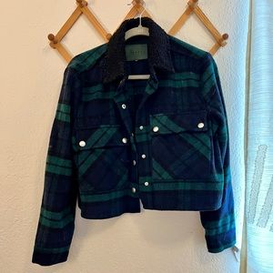 Plaid cropped jacket